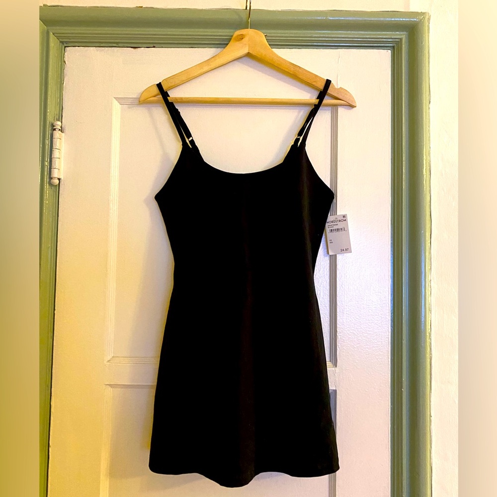 NWT Abound at Nordstroms Black mini cotton dress with built in shorts.